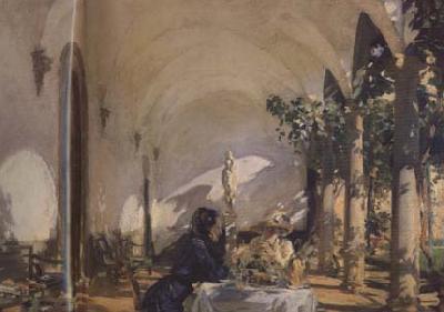 John Singer Sargent Breakfast in the Loggia (mk18) oil painting picture